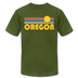Oregon T-Shirt - Retro Sunrise Unisex Oregon T Shirt - olive