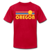 Oregon T-Shirt - Retro Sunrise Unisex Oregon T Shirt - red