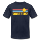 Orlando, Florida T-Shirt - Retro Sunrise Unisex Orlando T Shirt - navy