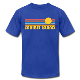 Sanibel Island, Florida T-Shirt - Retro Sunrise Unisex Sanibel Island T Shirt - royal blue