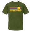Sanibel Island, Florida T-Shirt - Retro Sunrise Unisex Sanibel Island T Shirt - olive