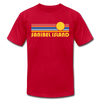 Sanibel Island, Florida T-Shirt - Retro Sunrise Unisex Sanibel Island T Shirt - red