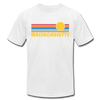 Massachusetts T-Shirt - Retro Sunrise Unisex Massachusetts T Shirt - white