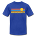 Massachusetts T-Shirt - Retro Sunrise Unisex Massachusetts T Shirt - royal blue