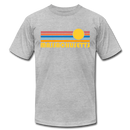 Massachusetts T-Shirt - Retro Sunrise Unisex Massachusetts T Shirt - heather gray