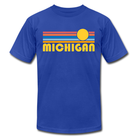 Michigan T-Shirt - Retro Sunrise Unisex Michigan T Shirt
