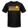 Michigan T-Shirt - Retro Sunrise Unisex Michigan T Shirt - black