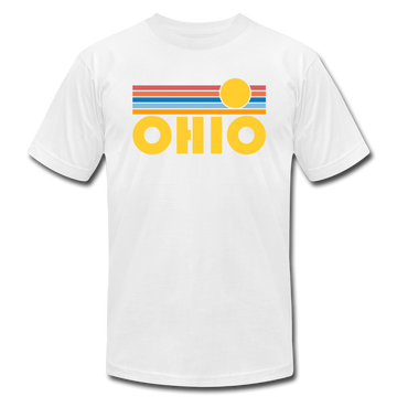Ohio T-Shirt - Retro Sunrise Unisex Ohio T Shirt - white