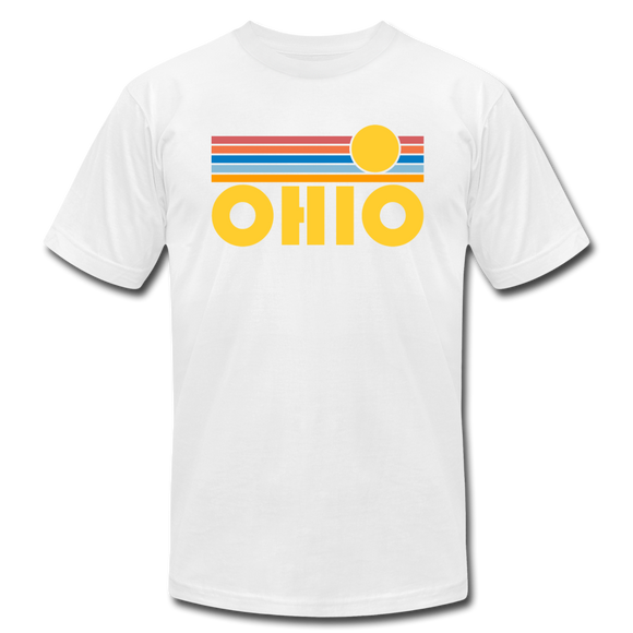Ohio T-Shirt - Retro Sunrise Unisex Ohio T Shirt - white