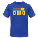 Ohio T-Shirt - Retro Sunrise Unisex Ohio T Shirt - royal blue