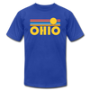 Ohio T-Shirt - Retro Sunrise Unisex Ohio T Shirt - royal blue
