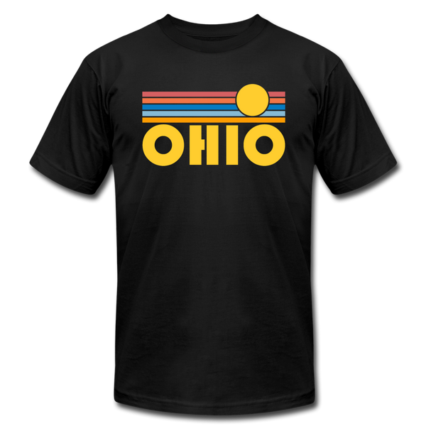Ohio T-Shirt - Retro Sunrise Unisex Ohio T Shirt - black