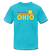 Ohio T-Shirt - Retro Sunrise Unisex Ohio T Shirt - turquoise