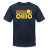 Ohio T-Shirt - Retro Sunrise Unisex Ohio T Shirt - navy
