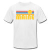 Maine T-Shirt - Retro Sunrise Unisex Maine T Shirt - white