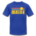 Maine T-Shirt - Retro Sunrise Unisex Maine T Shirt - royal blue