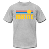 Maine T-Shirt - Retro Sunrise Unisex Maine T Shirt - heather gray