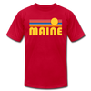 Maine T-Shirt - Retro Sunrise Unisex Maine T Shirt