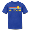 Missouri T-Shirt - Retro Sunrise Unisex Missouri T Shirt - royal blue