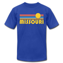 Missouri T-Shirt - Retro Sunrise Unisex Missouri T Shirt - royal blue