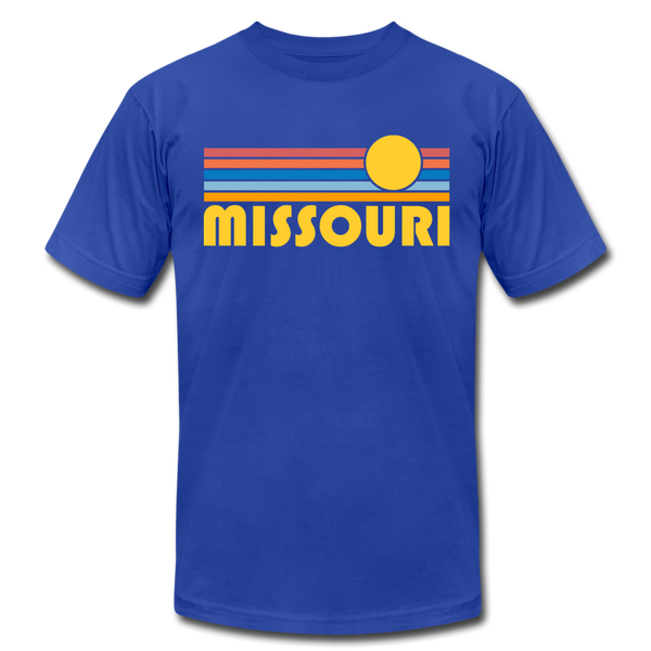 Missouri T-Shirt - Retro Sunrise Unisex Missouri T Shirt - royal blue