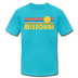 Missouri T-Shirt - Retro Sunrise Unisex Missouri T Shirt - turquoise