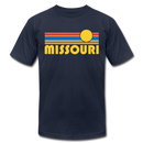 Missouri T-Shirt - Retro Sunrise Unisex Missouri T Shirt - navy