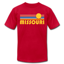 Missouri T-Shirt - Retro Sunrise Unisex Missouri T Shirt - red