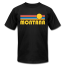 Montana T-Shirt - Retro Sunrise Unisex Montana T Shirt - black