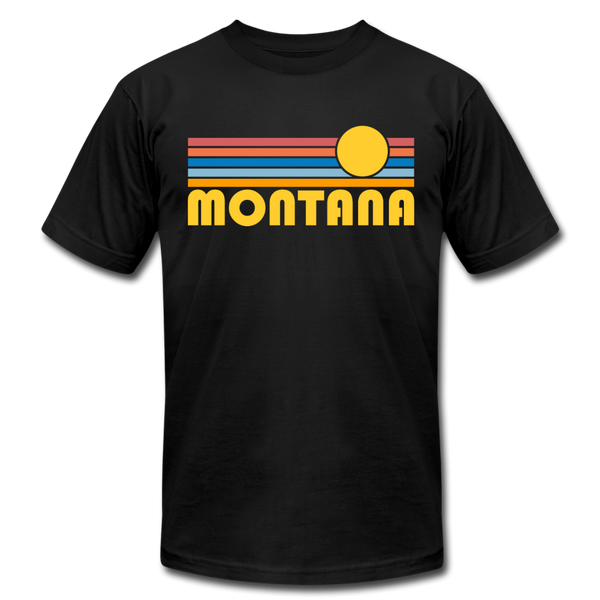 Montana T-Shirt - Retro Sunrise Unisex Montana T Shirt - black