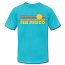 New Mexico T-Shirt - Retro Sunrise Unisex New Mexico T Shirt - turquoise