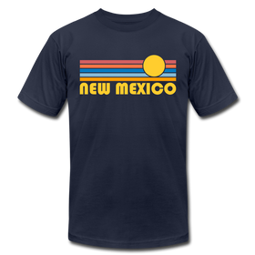New Mexico T-Shirt - Retro Sunrise Unisex New Mexico T Shirt - navy