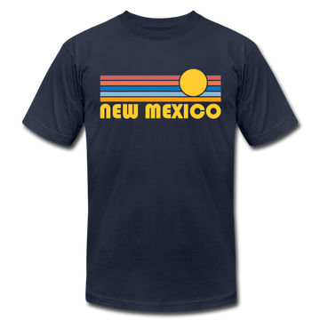 New Mexico T-Shirt - Retro Sunrise Unisex New Mexico T Shirt - navy