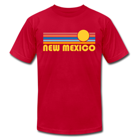 New Mexico T-Shirt - Retro Sunrise Unisex New Mexico T Shirt - red