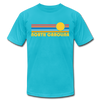 North Carolina T-Shirt - Retro Sunrise Unisex North Carolina T Shirt - turquoise