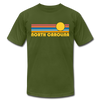 North Carolina T-Shirt - Retro Sunrise Unisex North Carolina T Shirt - olive