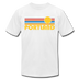 Portland, Oregon T-Shirt - Retro Sunrise Unisex Portland T Shirt - white