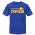 Portland, Oregon T-Shirt - Retro Sunrise Unisex Portland T Shirt - royal blue