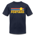 Portland, Oregon T-Shirt - Retro Sunrise Unisex Portland T Shirt - navy