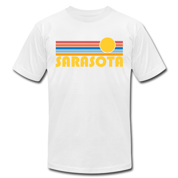 Sarasota, Florida T-Shirt - Retro Sunrise Unisex Sarasota T Shirt - white