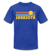 Sarasota, Florida T-Shirt - Retro Sunrise Unisex Sarasota T Shirt - royal blue