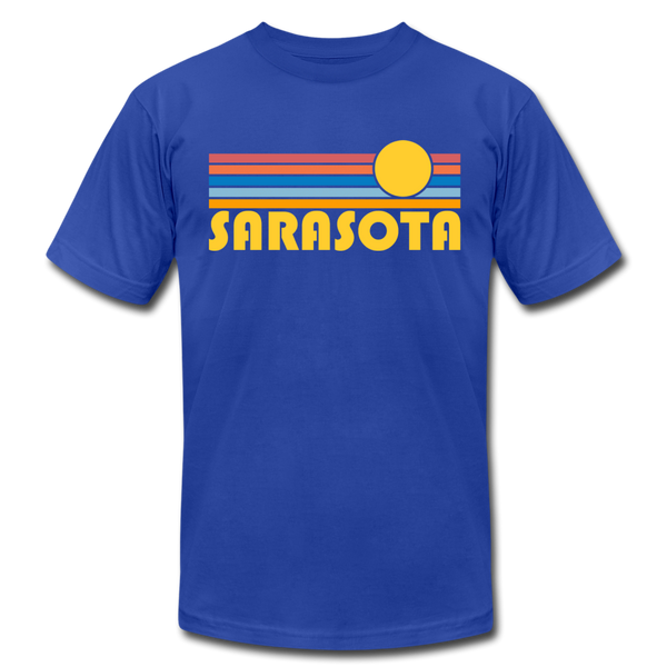 Sarasota, Florida T-Shirt - Retro Sunrise Unisex Sarasota T Shirt - royal blue