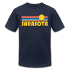 Sarasota, Florida T-Shirt - Retro Sunrise Unisex Sarasota T Shirt - navy