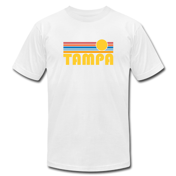 Tampa, Florida T-Shirt - Retro Sunrise Unisex Tampa T Shirt - white