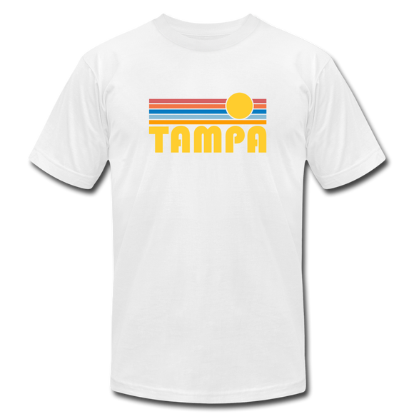 Tampa, Florida T-Shirt - Retro Sunrise Unisex Tampa T Shirt - white