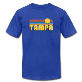 Tampa, Florida T-Shirt - Retro Sunrise Unisex Tampa T Shirt - royal blue