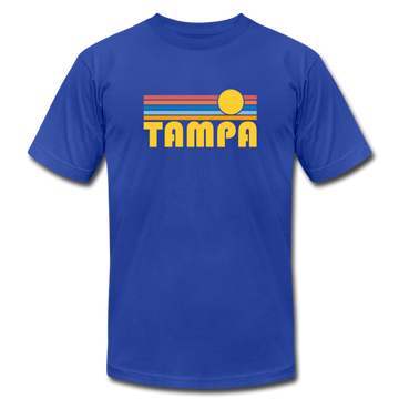 Tampa, Florida T-Shirt - Retro Sunrise Unisex Tampa T Shirt - royal blue