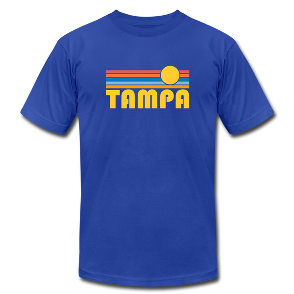 Tampa, Florida T-Shirt - Retro Sunrise Unisex Tampa T Shirt - royal blue