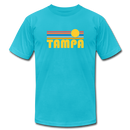 Tampa, Florida T-Shirt - Retro Sunrise Unisex Tampa T Shirt - turquoise