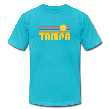 Tampa, Florida T-Shirt - Retro Sunrise Unisex Tampa T Shirt - turquoise